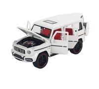 1:22 Fit for Benz AMG G63 SUV Simulation Die-cast Metal Alloy Model Car Sound and Light Pull Back Collectible not include batteries(White)