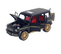 1:22 Fit for Benz AMG G63 SUV Simulation Die-cast Metal Alloy Model Car Sound and Light Pull Back Collectible not include batteries(Blackone)