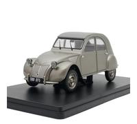 1:24 Alloy Car Models Collection For Hachette Citroen 2CV A Silver Vintage Classic Car Toys Gifts Simulation Vehicle Playset