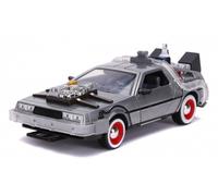 1/24 BACK TO THE FUTURE III TIME MACHINE DELOREAN WITH WORKING LIGHTS 32166