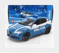 1:24 BURAGO Alfa Romeo Stelvio Polizia 2017 Light Blue BU21096-POL Model