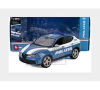 1:24 BURAGO Alfa Romeo Tonale Polizia 2023 Light Blue White BU21115P Model