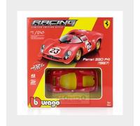 Bburago FERRARI RACING KIT DAYTONA 330 P4 1967-1:24 Scale - Build an Exceptionally Detailed Die-Cast Race Car, Red