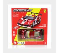 Bburago Build-It-Yourself Die-Cast Supercar Model Kit - Ferrari 488 Challenge - 1:24 Scale - Exceptionally Detailed Collectable Replica Race Car