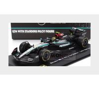 1:24 BURAGO Mercedes Gp F1 W15 #44 2024 Lewis Hamilton With Pilot BU28069-H Mode