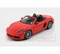 Porsche 718 Boxster Convertible Blue 1:24 Diecast Scale Model Car Burago 21078