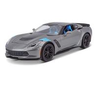 Chevrolet Corvette Grand Sport 2017 in metallic grey, 1:24 scale model, Maisto