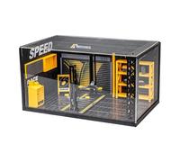 ＡＷＨＡＯ 1/24 Diorama Car Garage Car Model Display Garage Scene Layout with Lights