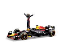 Bburago Red Bull Racing RB19 Max Verstappen #1 2023 - Realistic 1:24 Scale Car Model and Max Verstappen Figure, Official Red Bull Licence, Recommended Age 14+ Years