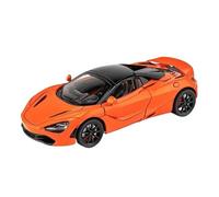1:24 Fit for McLaren 720S alloy racing die-cast metal sports car simulation sound and light collection model not include batteries(Orange)