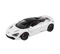 1:24 Fit for McLaren 720S alloy racing die-cast metal sports car simulation sound and light collection model not include batteries(White)