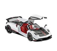 1:24 Fit for Pagani for Huayra BC supercar alloy die-cast sound and light pull back toy car model not include batteries(White)