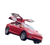 1:24 Fit for Tesla for Model X SUV Alloy Die-cast Metal Vehicle Collection not include batteries(Red)