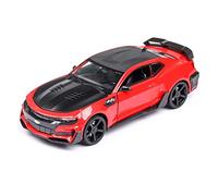 1 24 For Chevrolet Camaro Simulation Metal Alloy Pull Back Car Model As An Adult Mini Replica Toys(Yellow)