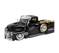 1:24 For CHEVROLET PICKUP 1951 Die-Cast Metal Car Model Commemorative Edition Collector's Classic Toys Simulation Vehicle Playset(Black)