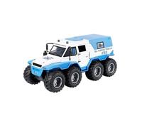 1:24 For Conqueror Shaman 8X8 SUV Toy Alloy Off Road 8Wheels Car Diecast Model Sound Light Pull Back Hobby Vehicles Playgame Kit(White)