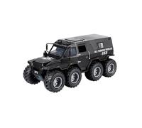 1:24 For Conqueror Shaman 8X8 SUV Toy Alloy Off Road 8Wheels Car Diecast Model Sound Light Pull Back Hobby Vehicles Playgame Kit(Black)