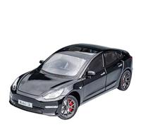 1:24 For Die Cast Metal Tesla Model3 Alloy Model Car Ornament Toy Car Electric Car Model Collection Toy Decoration Simulation Vehicle Playset(Black)