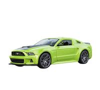 1 24 For Ford Mustang Street Racer Alloy Vehicle Model Die Cast Finished Car Toy Car Model Vehicles Kit(green)