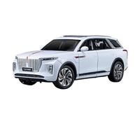 1 24 For HONGQI E-HS9 SUV Diecast Model Car Hobby Toy Gift Collectibles Simulation Vehicle Playset(White)