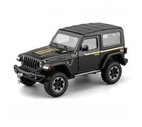 1:24 for Jeep for Wrangler for Rubicon Off Road SUV Alloy Metal Diecast Model Car Sound & Light Pull Back High Simulation Battery not included(Blackone)