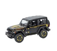 1:24 For Jeep Wrangler Off-road Vehicle Die-casting Metal Model Car Sound Light Pull Back Toy Car Vehicles Kit(Black)
