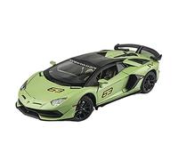 1:24 For Lamborghini Aventador SVJ 63 Alloy Die-casting Model Car Sound And Light Pull Back Toy Car Vehicles Kit(green)