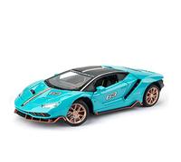 1:24 For Lamborghini LP770-4 Die-casting Alloy Finished Model Car Pull Back Sound And Light Toy Car Vehicles Kit(Blue)