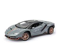 1:24 For Lamborghini LP770-4 Die-casting Alloy Finished Model Car Pull Back Sound And Light Toy Car Vehicles Kit(Grey)