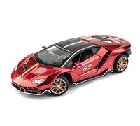 1:24 For Lamborghini LP770-4 Die-casting Alloy Finished Model Car Pull Back Sound And Light Toy Car Vehicles Kit(Red)