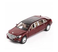 1 24 For Mercedes-Benz Maybach S600 Lengthened Diecast Alloy Toy Car Model For Boys Boyfriend Gift Mini Replica Toys(Red)