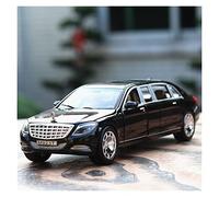 1 24 For Mercedes-Benz Maybach S600 Lengthened Diecast Alloy Toy Car Model For Boys Boyfriend Gift Mini Replica Toys(Black)