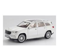 1 24 For Mercedes Maybach GLS600 Alloy Simulation Car Model Decorated 22CM Desk Collection Toys For Men And Women Vehicles Kit(White)