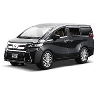 1 24 For Mitsubishi Alphard Luxury MPV Alloy Die Casting Car Model Pull Back Door Can Open Vehicles Kit(White)