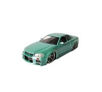 1 24 For Nissan 2002 Skyline GTR R34 Alloy Car Model Simulation Adult Hobby Souvenir Collection Vehicles Kit