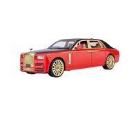 1:24 For Rolls Royce Phantom Eighth Generation Simulation Alloy Model Car Sound Light Pull Back Kids Toy Vehicles Kit(Red No box)