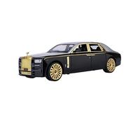 1:24 For Rolls Royce Phantom Eighth Generation Simulation Alloy Model Car Sound Light Pull Back Kids Toy Vehicles Kit(Black No box)