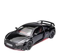1:24 For Scale Die-casting Metal Audi R8 Sports Car Alloy Model Car Toy Car Enthusiasts Collection Display Simulation Vehicle Playset(Black)