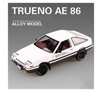 1:24 For Simulation Initial D AE86 Pull Back Toy Metal Diecast Model Car Classic Collectible Vehicles Kit(Wit)