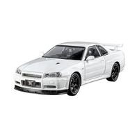 1 24 For Skyline Ares GTR R34 Alloy Sports Car Diecasts Metal Racing Vehicles Model Sound And Light Toys Collections Mini Replica Toys(White)