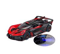 1/24 For Sprayable Bugatti Supercars Flying Fire Meteor Return Sound And Light Toy Alloy Car Models Replica Toys(Red)