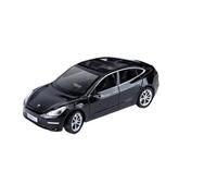 1:24 For Tesla Model 3 Diecasts Metal Vehicle Car Model Simulation Sound Light Kids Toy Collection Vehicles Kit(Black)