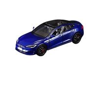 1:24 For Tesla Model S Simulation Alloy Car Diecast Metal Sound Light Toy Display Advanced Ornaments Hobby Vehicles Playgame Kit(Blue)