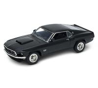 Ford Mustang Boss 429 Black 1969 GT Fastback 1:24 Scale Welly Diecast Model Car