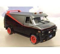 1/24 GREENLIGHT DIECAST 1983 GMC VANDURA VAN "THE A-TEAM" TV SERIES BLACK & GREY