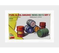 1:24 MINIART Accessories Fuel & Oil Drums Military 1930-50 Kit MA24009 Model