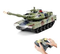 1/24 RC Tank,Remote Control Tank for Boys with Smoke, Lights & Sounds,2.4GHz Ger Leopard II Army Model,Military Toys Gift for Kids Ages 6+