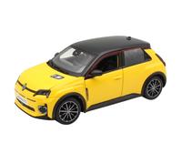 Bburago 1:24 Scale Renault 5 E-Tech Electric - Yellow | Official Renault Licensed Die-Cast Model Car | Modern EV Retro Hatchback Replica | Collector's & Display Model