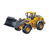 1:24 Scale Alloy Remote Control Loader - 9-Channel 2.4G Wireless Construction Vehicle with One-Button Light & Sound Effects, All-Terrain RC Truck (Style A)