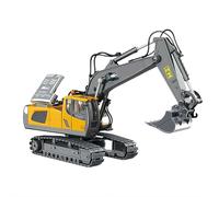 1:24 Scale Alloy Remote Control Loader - 9-Channel 2.4G Wireless Construction Vehicle with One-Button Light & Sound Effects, All-Terrain RC Truck (Style B)